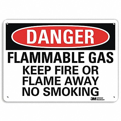 Danger No Smoking Sign 7 in x 10 in Alum