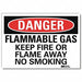 Danger Sign 7 in x 10 in Rflct Sheeting