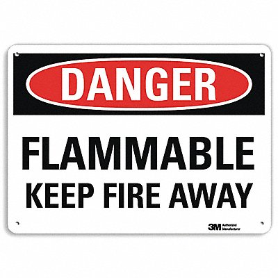 Danger Sign 10 in x 14 in Aluminum