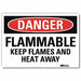 Danger Sign 5 in x 7 in Rflct Sheeting