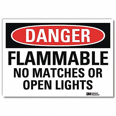 Danger Sign 10 in x 14 in Rflct Sheeting