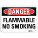 Danger No Smoking Sign 7 in x 10 in Alum