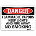 Danger No Smoking Sign 10 x 14 Alum