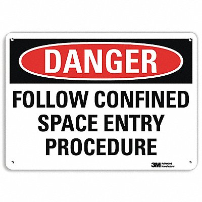 Danger Sign 7 in x 10 in Aluminum