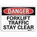 Danger Sign 7 in x 10 in Aluminum