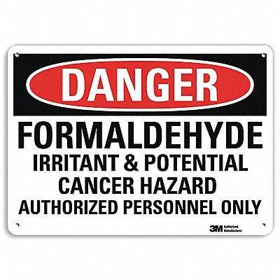 Danger Sign 7 in x 10 in Aluminum