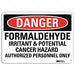Danger Sign 7 in x 10 in Aluminum