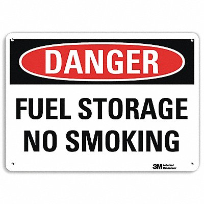Danger No Smoking Sign 7 in x 10 in Alum