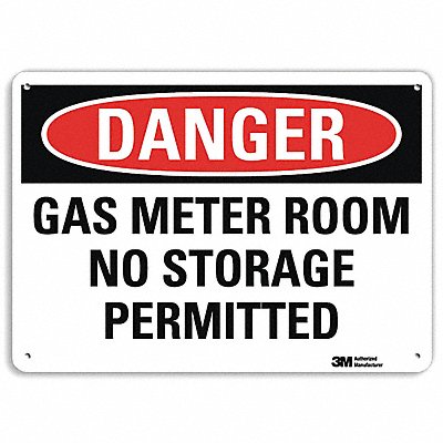 Danger Sign 7 in x 10 in Aluminum