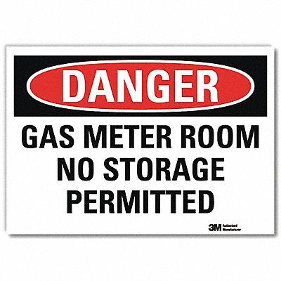 Danger Sign 5 in x 7 in Rflct Sheeting