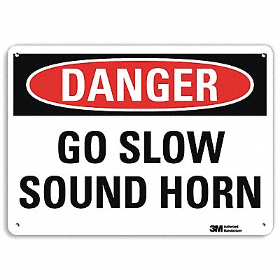 Danger Sign 10 inx14 in Plastic