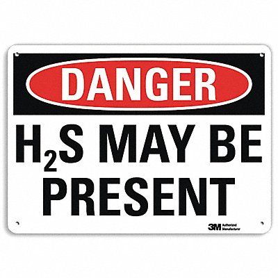 Danger Sign 10 inx14 in Aluminum