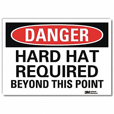 Danger Sign 5 in x 7 in Rflct Sheeting