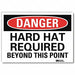 Danger Sign 10 in x 14 in Rflct Sheeting