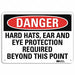 Danger Sign 7 in x 10 in Aluminum