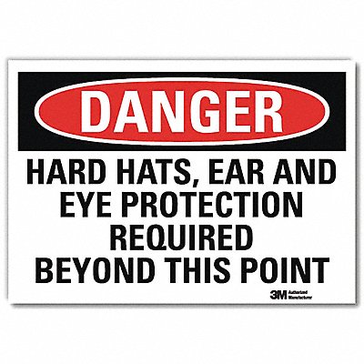Danger Sign 5 in x 7 in Rflct Sheeting