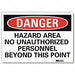 Danger Sign 7 in x 10 in Rflct Sheeting