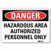 Danger Sign 7 in x 10 in Rflct Sheeting