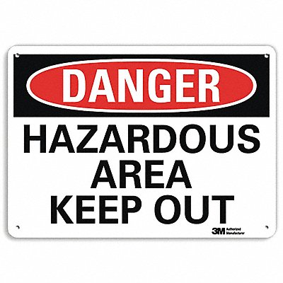 Danger Sign 7 in x 14 in Aluminum