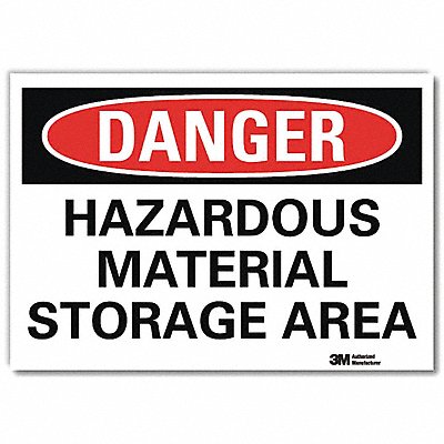 Danger Sign 7 in x 10 in Rflct Sheeting
