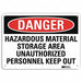 Danger Sign 10 in x 14 in Aluminum