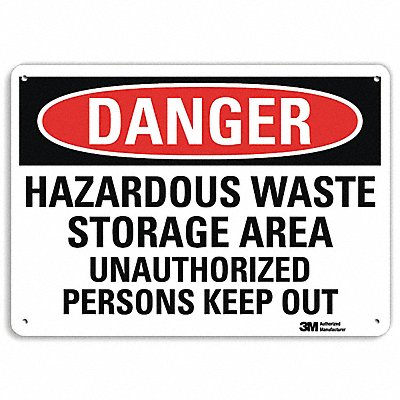 Danger Sign 10 inx14 in Plastic