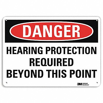 Danger Sign 10 in x 14 in Aluminum