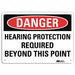 Danger Sign 10 in x 14 in Aluminum