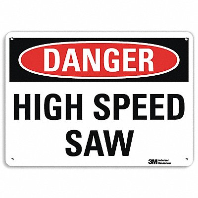 Danger Sign 7 in x 10 in Aluminum