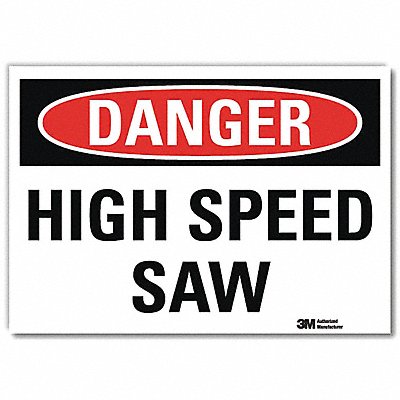 Danger Sign 7 in x 10 in Rflct Sheeting
