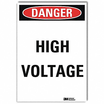 Danger Sign 7 in x 5 in Rflct Sheeting