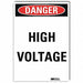 Danger Sign 7 in x 5 in Rflct Sheeting