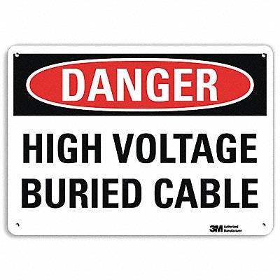 Danger Sign 10 inx14 in Aluminum