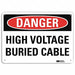 Danger Sign 7 in x 10 in Aluminum