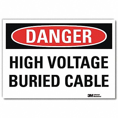 Danger Sign 10 in x 14 in Rflct Sheeting