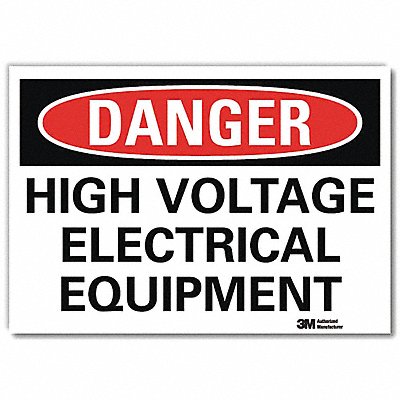 Danger Sign 10 in x 14 in Rflct Sheeting