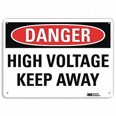 Danger Sign 10 in x 14 in Aluminum
