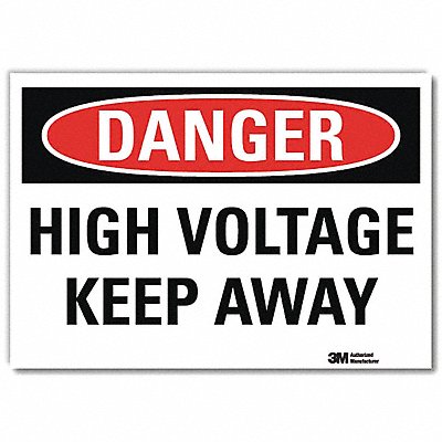 Danger Sign 5 in x 7 in Rflct Sheeting