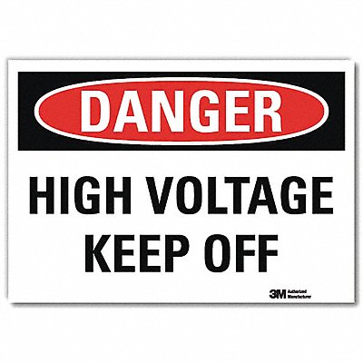 Danger Sign 5 in x 7 in Rflct Sheeting