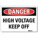 Danger Sign 5 in x 7 in Rflct Sheeting