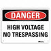 Danger Sign 10 in x 14 in Plastic