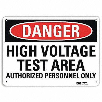 Danger Sign 10 inx14 in Aluminum