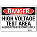 Danger Sign 5 in x 7 in Rflct Sheeting