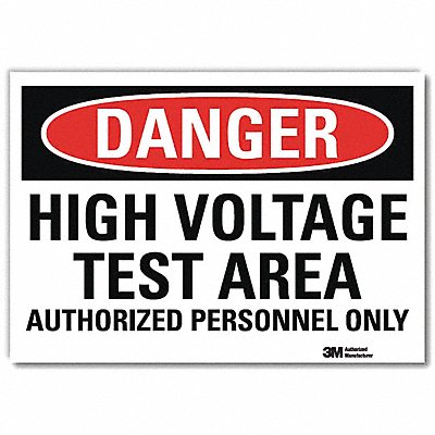 Danger Sign 7 in x 10 in Rflct Sheeting