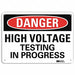 Danger Sign 7 in x 10 in Aluminum