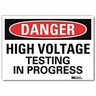 Danger Sign 7 in x 10 in Rflct Sheeting