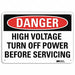 Danger Sign 7 in x 10 in Aluminum