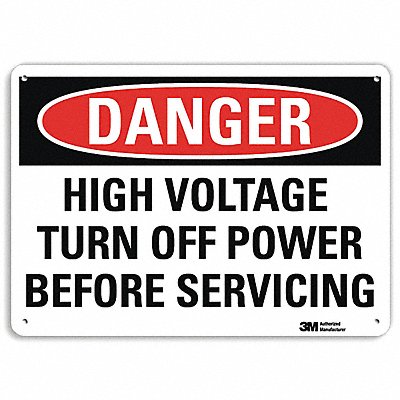 Danger Sign 7 in x 10 in Aluminum