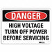Danger Sign 10 inx14 in Aluminum