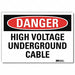 Danger Sign 5 in x 7 in Rflct Sheeting